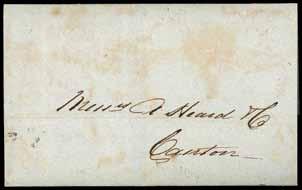 Early Mail 3001 3001 1845 (25 Dec.) entire from Bush & Co. to Augustine Heard & Co.