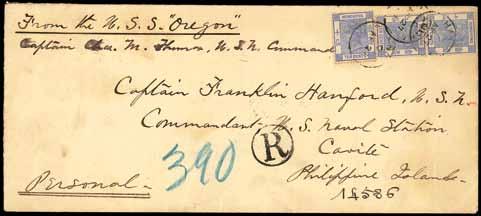 3331 3328 1945 (20 Nov.) airmail envelope to Pelham Manor, New York, bearing K.G.VI Williams Lea printing $1 pale reddish lilac and blue tied by Victoria/Hong Kong c.d.s., showing By Air to Leyte Only h.