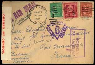 3361 1940 envelopes and cards principally from outside Hong Kong and transiting to a second destination, with many airmail, but also including some Hong Kong origins, showing a range