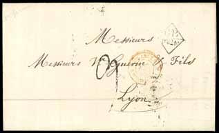 The previous system for exchanges of mails between Great Britain and France that entailed markings by the 1843 Anglo-French Convention article was replaced by the Anglo-French Convention of 1856,
