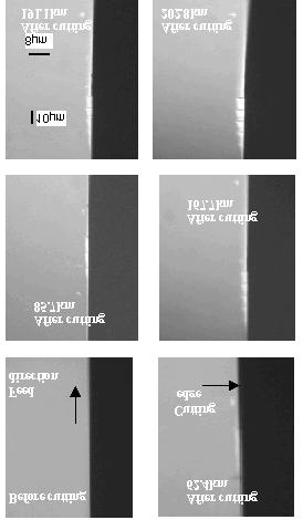 surface. The effect of cutting distance on surface can be clearly viewed from Fig. 4. At the start of cutting the surface carries Fig. 4. Picture of surface (X500) at different cutting distance.