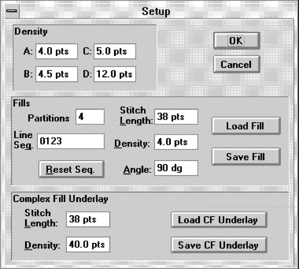 Density 5-23 Setup Dialog Box All of the items in the Setup dialog box have been explained in this manual already.