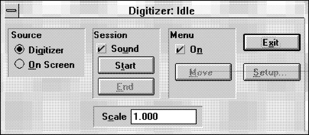6-4 Initiate A Digitizing Session Start The Digitizing Function 1. Click on the Edit menu item in the Menu Bar of the new Layout Window (see Figure 6-4). Figure 6-4 2.