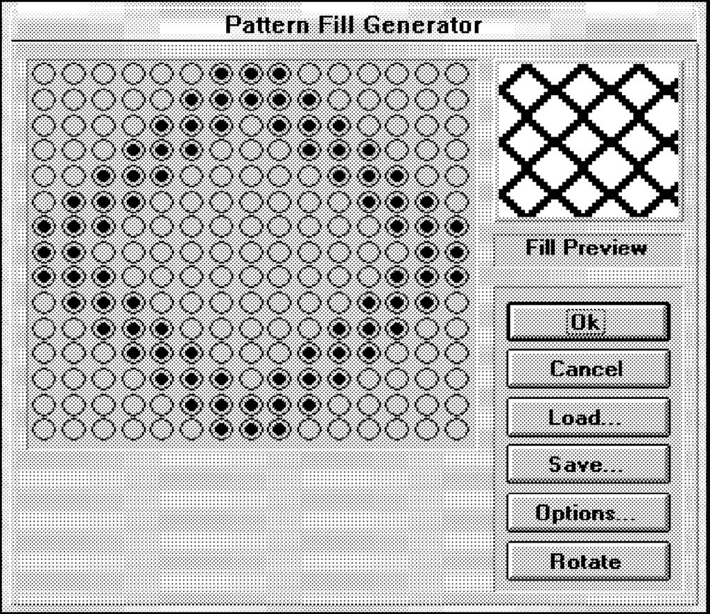 6-14 Initiate A Digitizing Session The bitmap pattern is shown in the Fill Preview area of the dialog box as you click on the radio buttons.