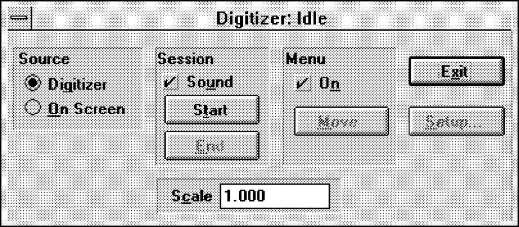 Click on the "Digitize" menu item in the drop-down menu that is now on the screen (see Figure 3-4).