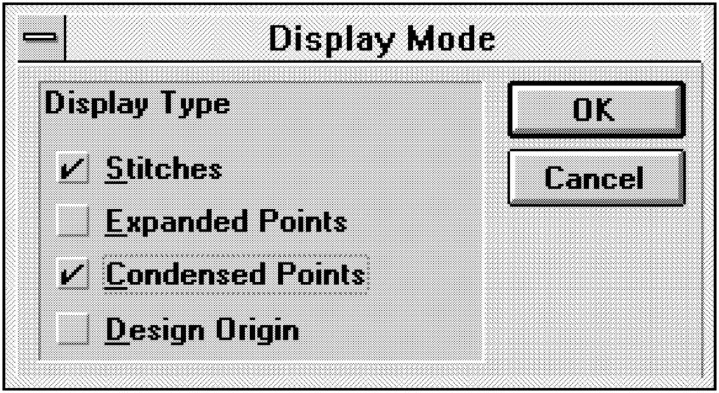 Display Mode Settings 6-7 Display Mode Settings To indicate display information, get into the Display Mode dialog box. Refer to the following steps to perform this function: 1.
