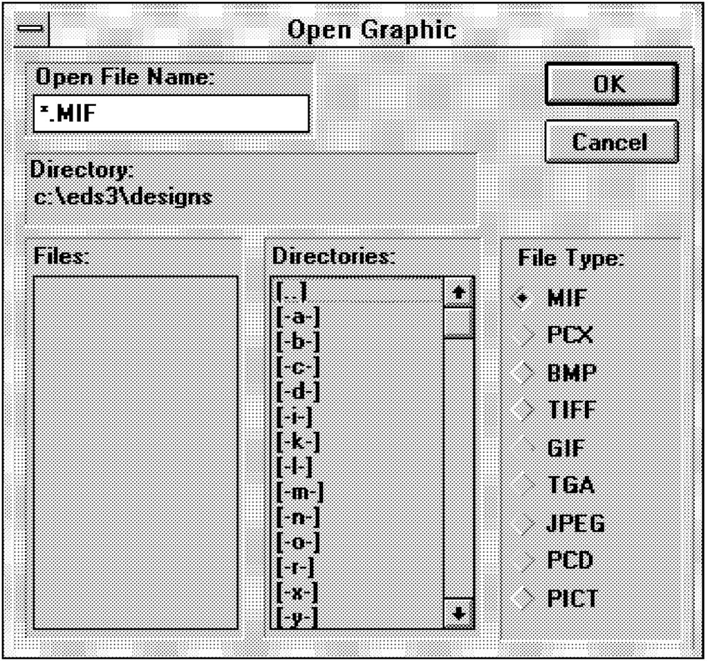 7-4 Scan / Graphics The example shown below indicates there are no MIF type files located in the d:\eds3 directory. Figure 7-2 5.