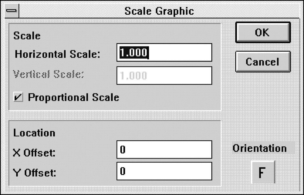 7-16 Image Modification This dialog not only allows you to scale the graphic, but also lets you control the