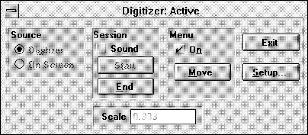 3-4 Initiate A Digitizing Session 3. Click on the Start button in the Digitizer dialog box.