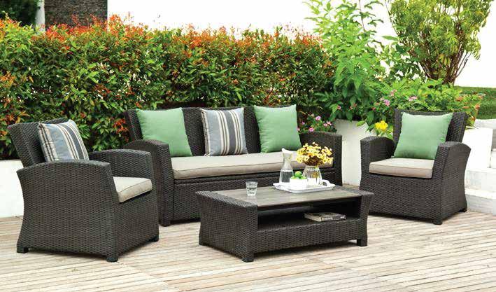 PACIFIC SET. SYNTHETIC WICKER WITH STEEL FRAME.