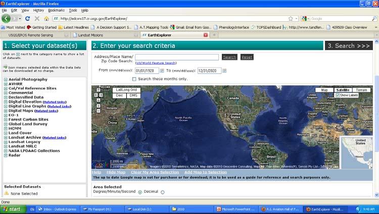 USGS EROS Data Center http://earthexplorer.usgs.