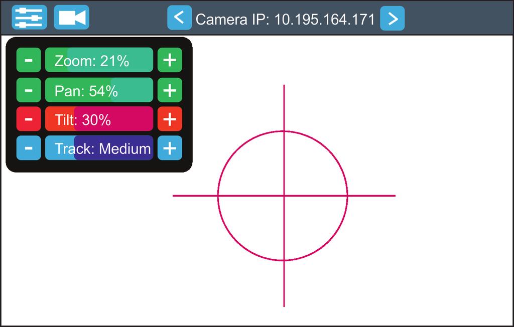 Note: if you change a camera zoom, you have to move and adjust the sighting point on the beam image again. Sliders button Camera Zoom slider- use it to change a zoom of currently selected camera.