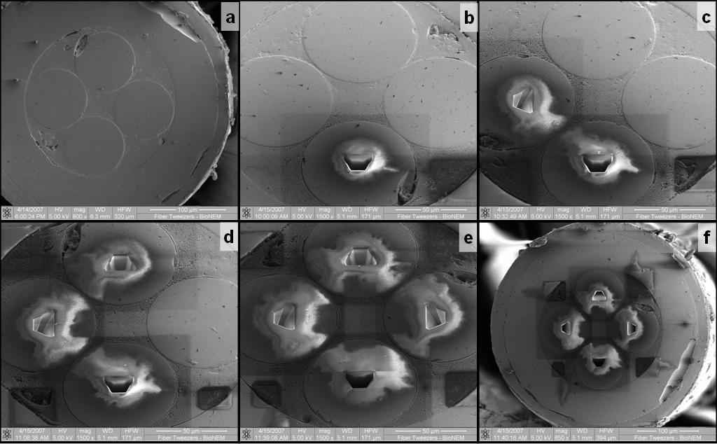 Supplementary Figure S4. Sequence showing the probe micro-fabrication procedure This picture shows the different stages of probe micro-machining.