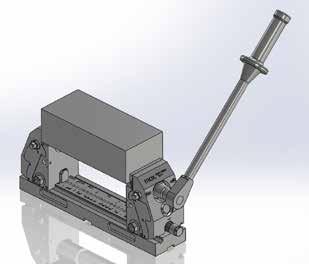 Clamp the workpiece by tightening the traction