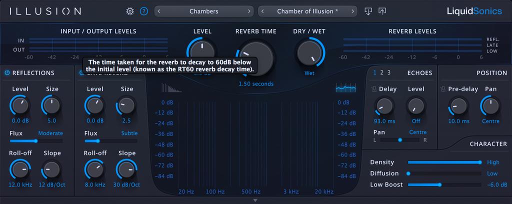 3. Plug-in Overview Illusion is split into the following core areas: Preset selection load / save / manage presets using categories and preset selectors Settings edit settings and view plug-in