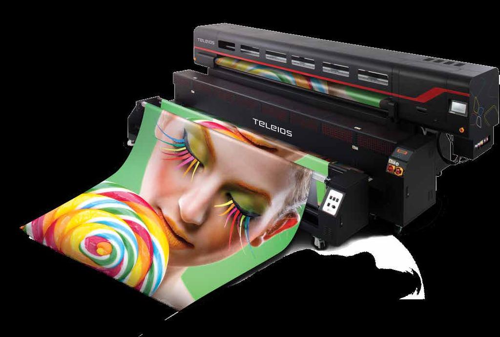 A Teleios Grande for soft-signage Is the world s most installed 3.3m width digital textile printer.