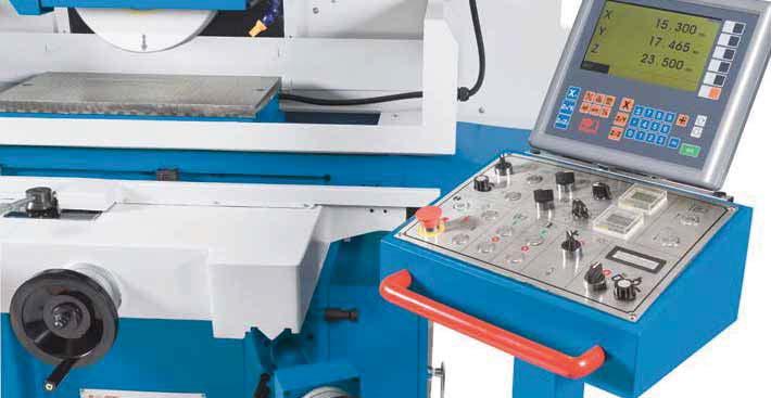 Grinding The standard position indicator ensures high precision and production safety Standard Equipment: 2-axis position indicator, grinding-wheel, grinding-wheel flange, coolant system, balancing