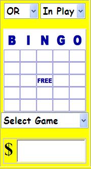 2/ Across the top are four bingo game card panels.