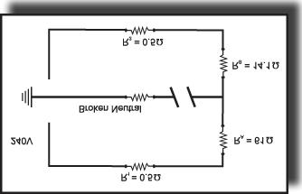 What would be the applied voltage at Loads A and B?