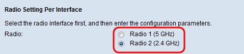 Configuration of Global Radio Settings Step 1.
