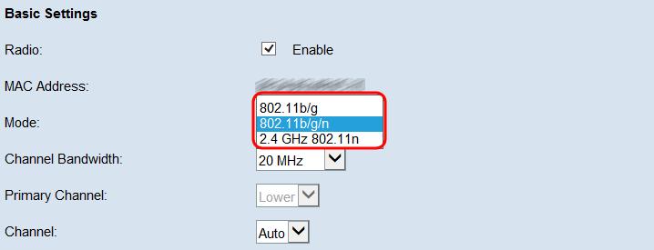 11b/g 802.11b and 802.11g clients can connect to the WAP device. 802.11b clients can get a maximum of 11 Mbps bandwidth while an 802.11g client can support a maximum of 54 Mbps. 802.11b/g/n 802.
