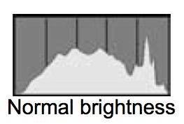 What you see horizontally on the histogram on the far left are the black pixels (darkest) and on the far right are the white pixels (lightness), and also