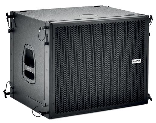 LX-212S LX SERIES High power, self powered (Class D switch mode power supply) sub-bass cabinet with two 12 (4 ISV voice coil) low frequency transducers with double spider for improved control &