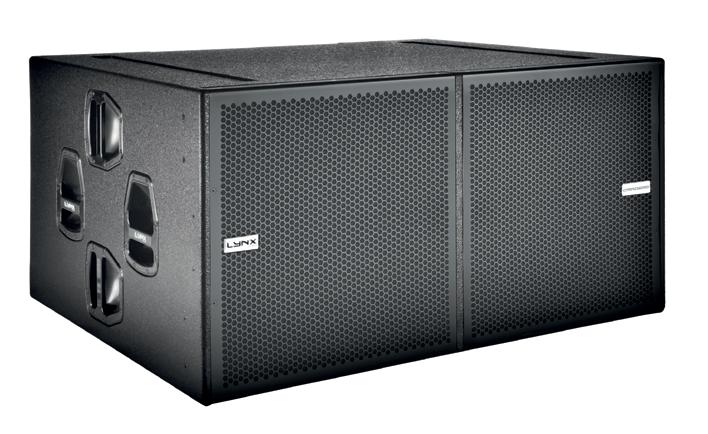 LX-318C LX SERIES Extremelly high power, selfpowered (Class D switch mode power supply) Cardioid sub-bass cabinet with three 18 (5 voice coil) low frequency neodymium transducers with Double Silicon