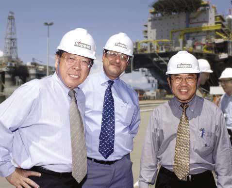 (From left) Teo Soon Hoe, Prof Minoo Homi Patel, Tong Chong Heong Tong Chong Heong Managing Director and Chief Operating Officer of Keppel Offshore & Marine Limited; Managing Director of Keppel FELS