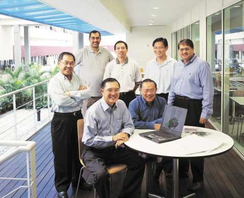 KEY PERSONNEL RESEARCH & DEVELOPMENT (Standing from left) Tong Chong Heong, Dr Arun Kr Dev, Dr Yip Hee Yan, Dr Foo Kok Seng, Aziz Amirali Merchant (Seated from left) Choo Chiau Beng, Charles Foo Choo