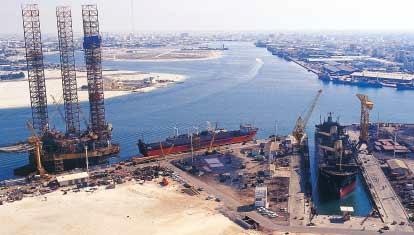 Arab Heavy Industries is proactively building up its track record in the repair and refurbishment of offshore structures The number of foreign vessels repaired increased from 12 to 17 and this