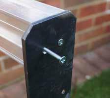 The support post should be flush to the underside of the ring beam to