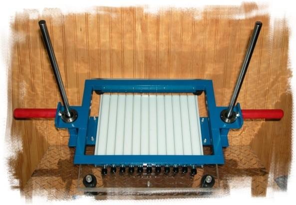 A full production, Custom Made soap cutter designed to your specifications, bar Cuts both Loaves and Bars with One piece of equipment. You can cut hundreds of perfect bars in just minutes.