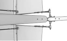 Once adjustments are made, secure the servo arm to the rudder arm servo using the screw
