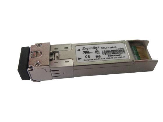EOLP-1696-23XN MSA Series CWDM SFP+ Single-Mode for 10G application Duplex SFP+ Transceiver RoHS6 Compliant Features Hot-Pluggable SFP+ Footprint 8-Wavelengths CWDM EML from 1470nm to 1610nm, with