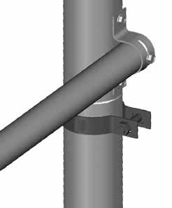 Verify that all clamps are secured to the rafter using a Tek screw. 6. Verify that all pipe splices are secured using Tek screws. 7.