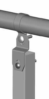 On this assembled frame member, mark the length determined in Step 8 (above) and subtract 1-3/4" to account for the 104074 square to round tube bracket which is attached to the top of the frame tube