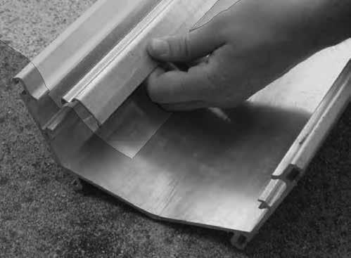 (Gutter rails may be shipped in two 4' lengths for each 8' section of gutter.) Assembly Procedure After the poly latch U-channel is attached to the frame, unpack the main cover and pull into place.
