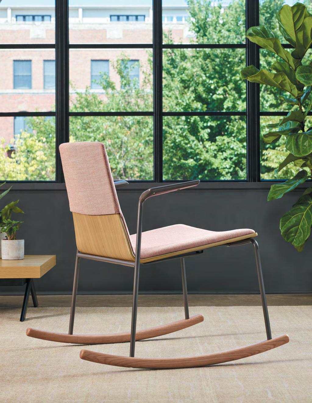Seating in motion. Rockers are naturally filled with positive associations of comfort, wellbeing and warmth.