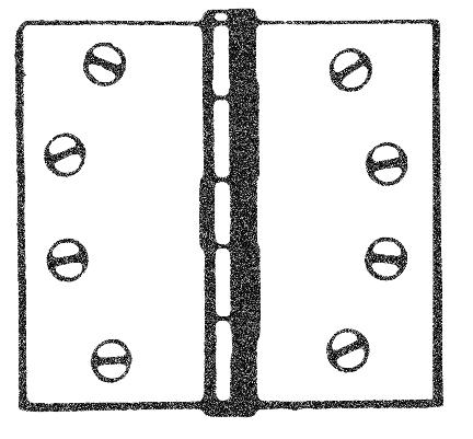 WRoUGHT STEEL STANDARD WEIGHT TRIMLINE FULL MoRTISE PLAIN BEARING TEMPLATE HINGES All hinges are WROUGHT STEEL, Plain Bearing, Full Mortise with loose, non-rising flat button tip pins.