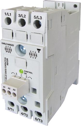 Solid State Motor Contactor 3 Phase Motor Reversing Types REC2R AC electronic motor reversing relay Instantaneous switching Three phase with two pole switching Control status LED indication Two