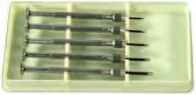 00 75 x 110 0.042 Assortment of 6 screwdrivers with fixed blades.