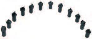 020 Assortment of 12 replacement jaws for PERF 381, 382, 383, 383A