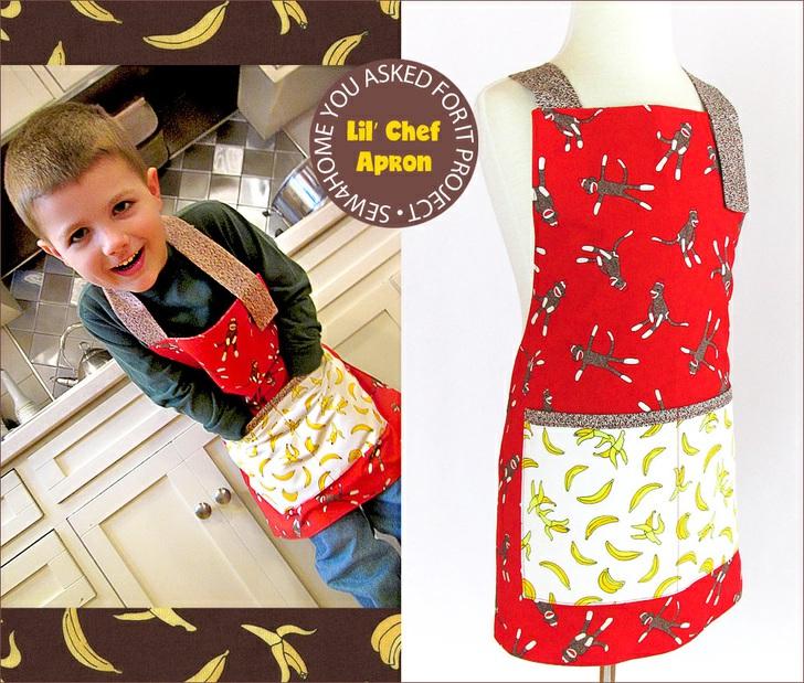 It would also make a great beginner's project if you're teaching a youngster to sew! We used three fun fabrics from 5 Funky Monkeys by Erin Michaels for Moda Fabrics.
