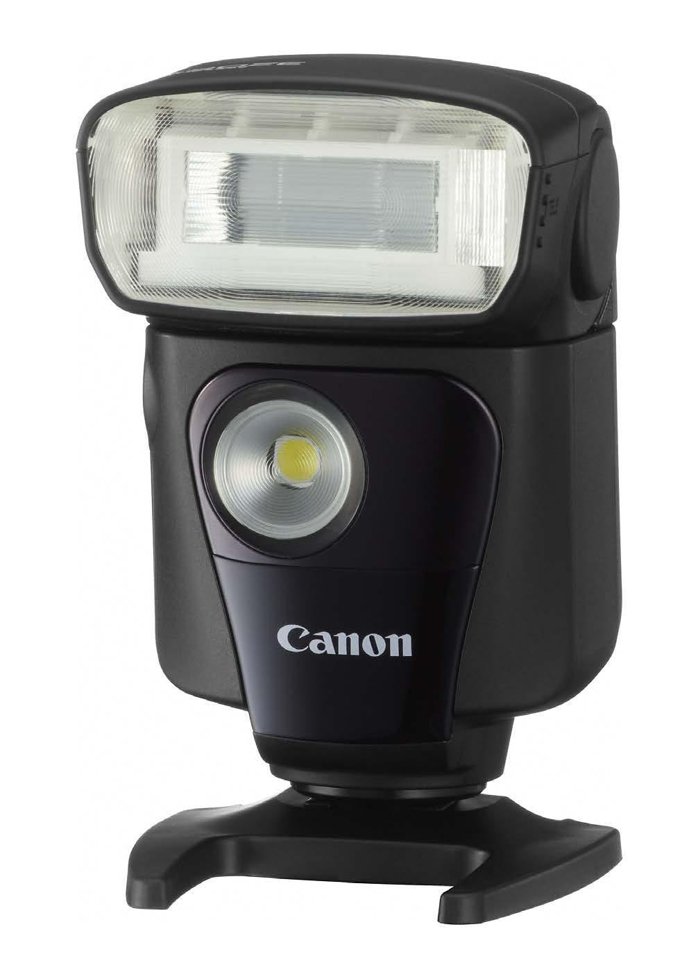 Chapter 1: Flash options within the EOS range 18 320 EX flashgun One of the newer flash units to the Canon range features an LED light on the front of the flash, which can be used to provide