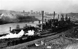 I. Growth of the Steel Industry in the United States (con t) E. Steel mills sprang up in cikes throughout the Midwest.