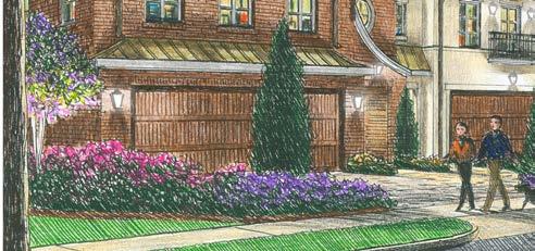 Architecturally determined color palettes complement styles of homes and enhance streetscapes.