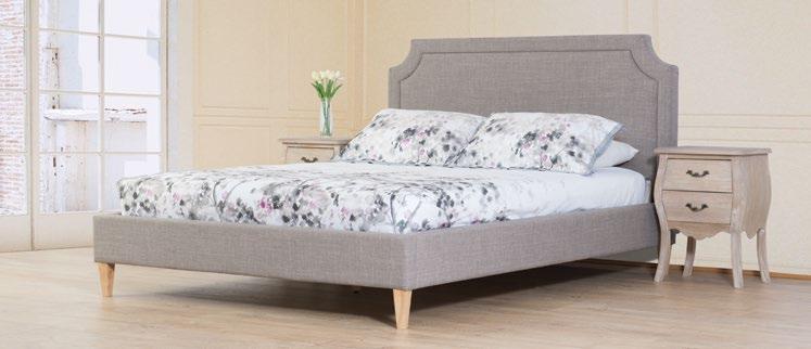 RTA $469 LUXURIOUS FABRIC NAPLES SIDES 2 drawer bed side
