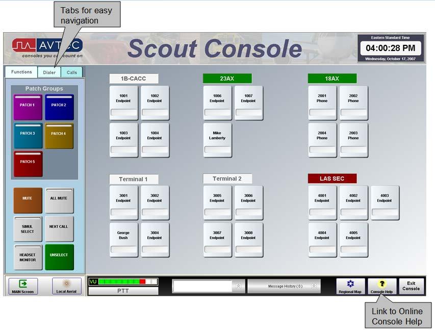 Scout VoIP Console System Overview back another dispatcher. The notifications can include both visual and audible indications.