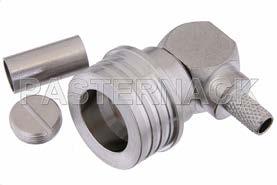 QN Male Right Angle Connector Crimp/Solder Attachment for RG55, RG141, RG142, RG223, RG400, IP68 RF Connectors Technical Data Sheet PE44600 Configuration QN Male Connector 50 Ohms Right Angle Body